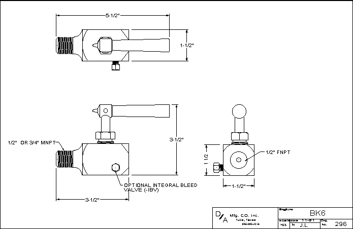 BK6 Outline Drawing